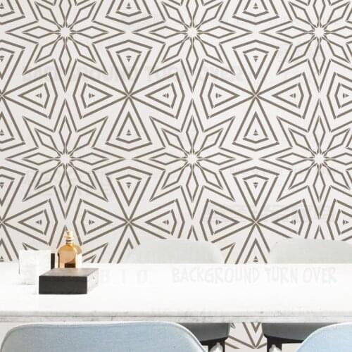 50 60cm Stencils For Walls Large Template Reusable Decor Flooring Tile Patterns Line Linear Retro Vintage Gatsby Star S010