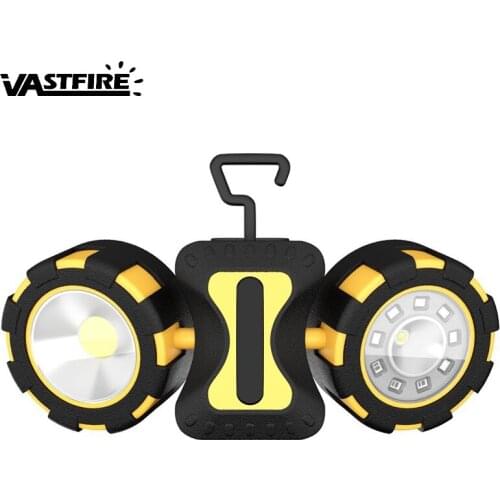 VastFire Outdoor Magnetic Hook COB Work Light Flashlight Car Inspection Lamp Camping Night LED No Battery