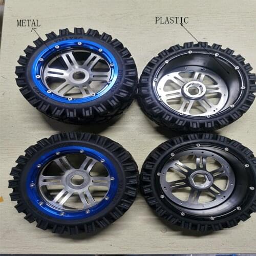 All-terrain Tire with Metal Wheel Hub Assembly for 1/5 Hpi Rovan Kingmotor Mcd Redcat Rcmk Baja 5b Ss Truck Rc Car Parts