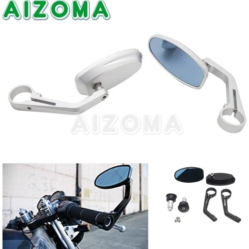 360 Rotate Adjustable Sport Bike 7/8'' Bar End Rearview Handlebar Wide-angle Convex Mirror Motorcycle Rear View Mirror Universal
