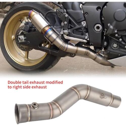 Motorcycle Exhaust Vent Middle Link Pipe for YAMAHA R1 2009 2010 2011 2012 2013 2014 Modified Side Exhaust Motor Accessories