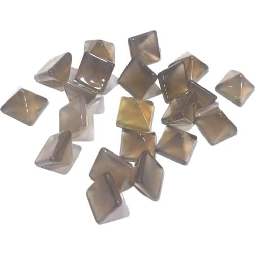 High Quality Natural Stone Quartz Crystal Turquoise Pyramid Cabochon Beads for Jewelry Making DIY Crafts Accessories 10Pcs/lot