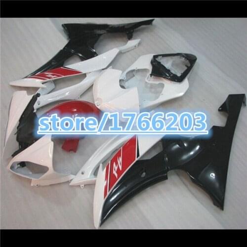 YZF R6 2008 2009 2010 2011 YZFR6 08 09 10 11 YZF600 R6 08 09 10 11 fairings kit red + white