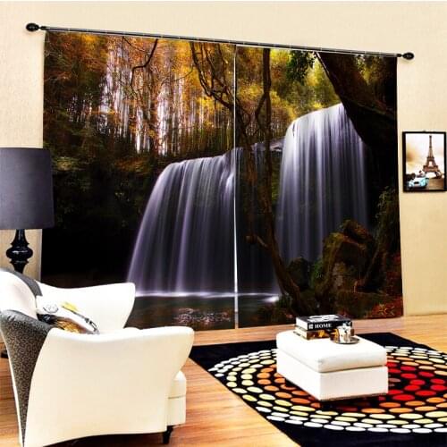 Custom waterfall curtains 3D Curtains set For Bed room Living room Office Hotel Drapes Cortinas