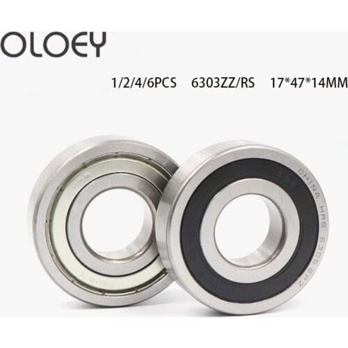 1/2/4/6PCS Excellent 6303 ZZ RS Factory Price Free Shipping Deep Groove ball bearing Snap Slot bearings High Quality
