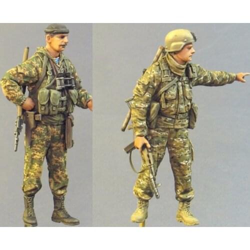 1/35 scale Modern Warfare East Ukrainian militants 2 people miniatures Resin Model Kit figure Free Shipping