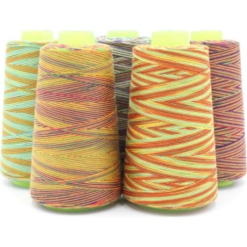 1roll Rainbow Color Sewing Thread Gradient Sewing Lines Pagoda Lines 3000yds DIY Quilting Sewing Accessories Tools