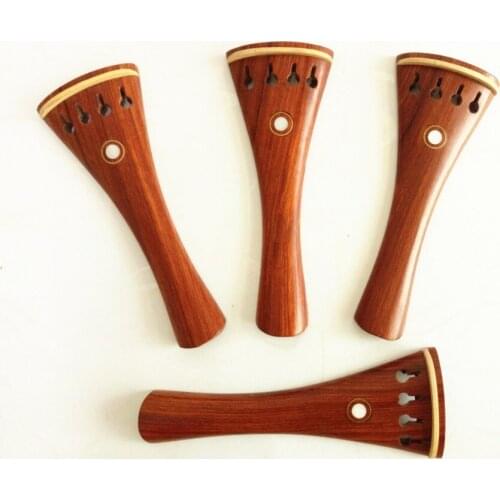 1 pcs 4/4 rosewood Violin Tailpiece fixed Fine Tuners Tail Gut, Violin Accessories