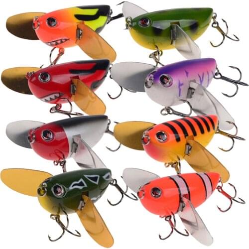 1pcs Quality Whopper Plopper 6cm 12.7g TopWater Popper Fishing Lure Hard Bait Wobblers Rotating Soft Tail Fishing Tackle