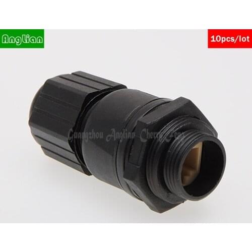 10pcs M25 single head Waterproof Connector Outdoor AP bridge adapter RJ45 panel mount quickly assembly Connector Factory sell