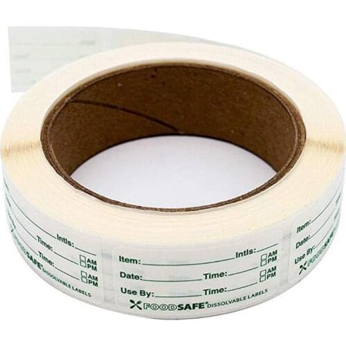 1 x 2" 250pcs/roll Home kitchen Food Storage Labels Food Rotation Use Food Preparation Refrigerator Freezer Adhesive Sticker DIY