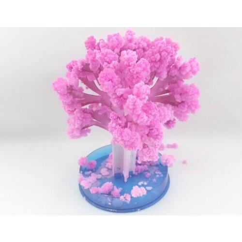 2019 14x11cm Pink Big Magic Grow Paper Japanese Sakura Tree Magically Growing Trees Kit Desktop Cherry Blossom Kids Toys 2PCS