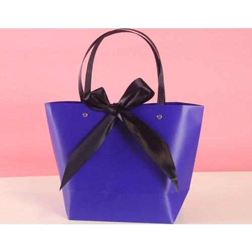 50 pieces/lot 2021) new arrival quality bowknot paper gift shopping bag with handles