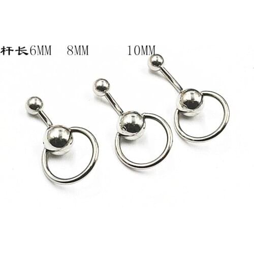 50PCS Surgical Steel Body Piericng jewelry-Navel Button Barbells Navel Rings Body Navel Rings 14G short long bar