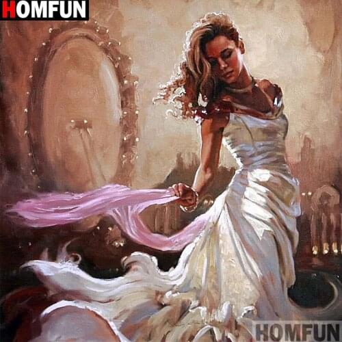 HOMFUN Full Square/Round Drill 5D DIY Diamond Painting "Beauty oil painting" 3D Embroidery Cross Stitch 5D Decor Gift A13571