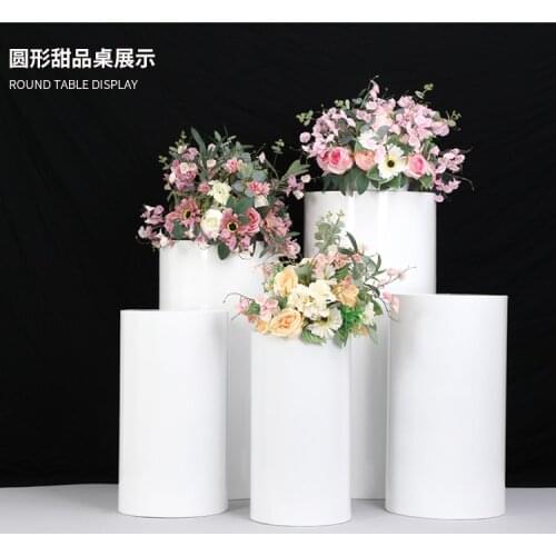 White Wedding Pillars Dessert Table Food Stand Wedding Props