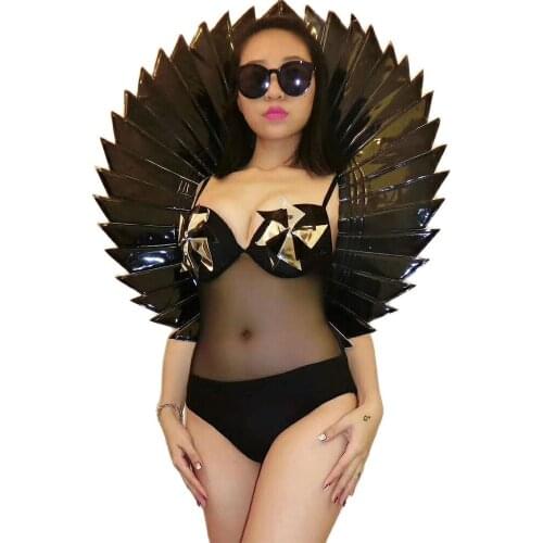 Black Mirror Reflective Sleeveless Bodysuits Nightclub Jazz Dance Stage Wear Fashion Women Prom Party Birthday Celebrate Costume