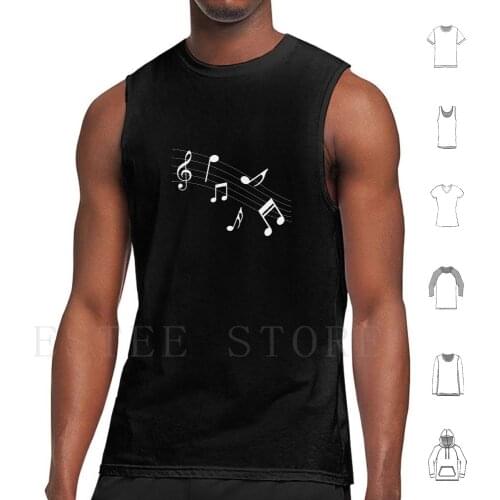 Musical Instrument Key Notes Design For A Musician Tank Tops Vest Sleeveless Musical Instrument Key Notes Design Musical