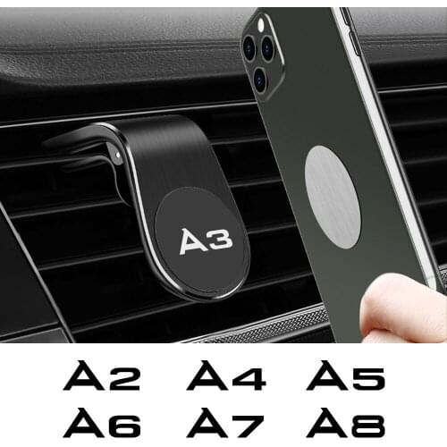 For Audi A3 8P 8V B6 A6 C7 C6 C5 A6L 4F A4 B8 B9 B7 A5 RS5 A1 8X A7 RS7 A2 3L A8 Car Magnetic Phone Holder Interior Accessories