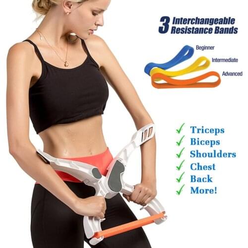 Fitness Hand Gripper Muscle Trainer Upper Body Arm Biceps Shoulder Chest Back Strengths Training Device Workout Machine