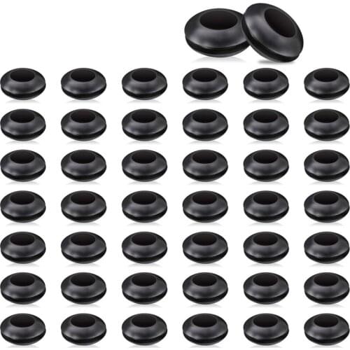 Hot 50 Pack Airlock Grommet, Fermenter Cover Ring for Mason Jars, Straws, Airlock, Beer, Wine, Plastic Barrel Cooker Cover, 1.59
