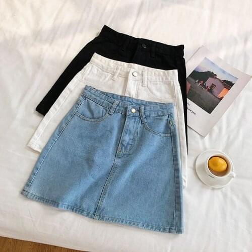 HYNOATH Denim Skirts For Women