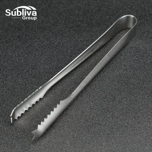 Stainless Steel Barbecue BBQ Clip Bread Food Ice Clamp Ice Tongs Bar Kitchen Accessories