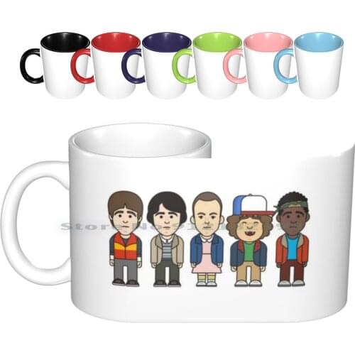Cast Ceramic Mugs Coffee Cups Milk Tea Mug Tvshow Tvserie Netflix 80s Eleven Creative Trending Vintage Gift Bottle Cup