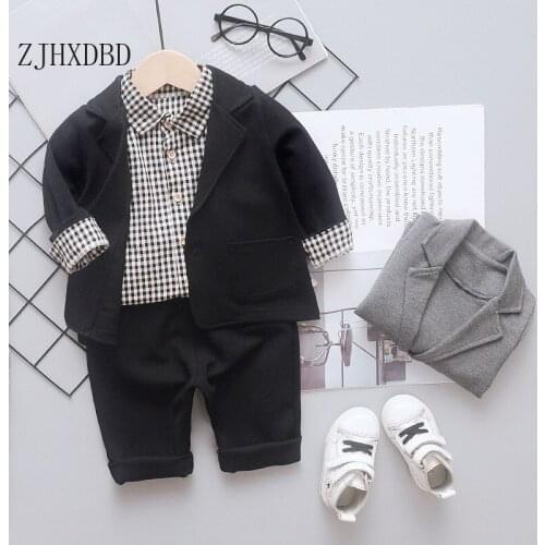Boys Suit for Kids Boy Birthday Kids Blazer Toddler Boy Suits Cotton Boy Suits Set Formal Boy Baby Costume Children Clothing Set