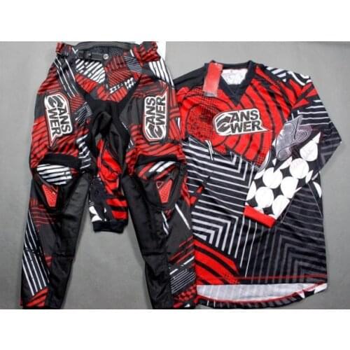 Motocross off road Suits Jersey with Pants Set combinations Motorcycle Combo MX ATV Dirt Bike trousers Exhaust Anti hot design