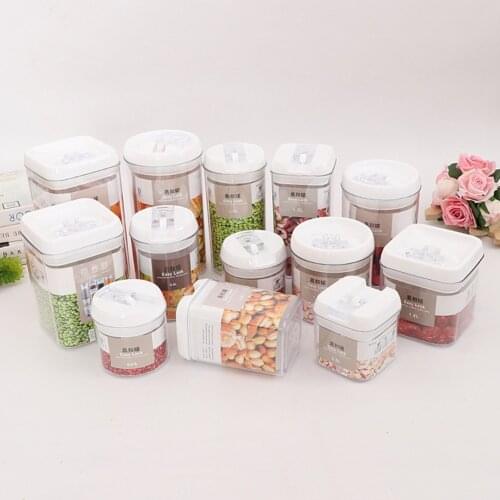 Kitchen Food Storage Sealed Cans Grain Storage Canisters Moisture-Proof Sealed Cans Transparent Organizers Kitchen Accessories