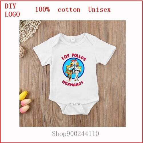 Los Pollos Hermanos Bodysuits Baby Summer Short Sleeve New Baby Boys Girls Shower Present Casual Jumpsuit Costumes Pajamas