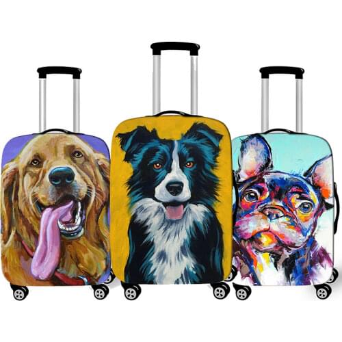 Denim Patchwork Trolly Suitcase Covers Pet Cat Dog Thick Luggage Protective Covers Elastic Valise Case Cover Travel Accessories