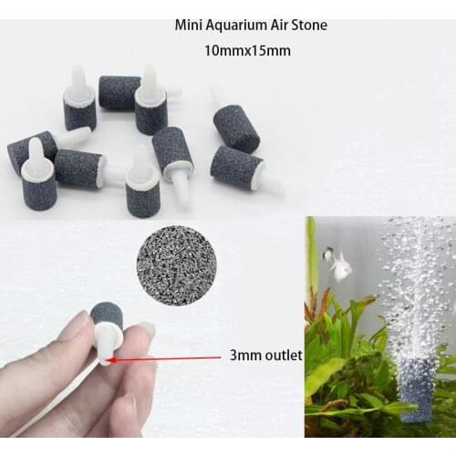 10mmx15mm Mini Aquarium Fish Tank Air Stone Oxygen Aerator Increasing Air Bubble Pond Pump Hydroponic Oxygen Fishing Accessories