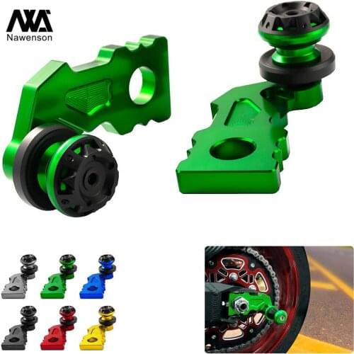 Motorcycle Aluminium Chain Adjusters Blocks Tensioners Catena For Kawasaki Z900 2017-2018