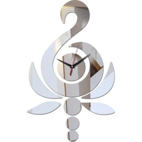New arrival acrylic diy wall clock mirror sticker europe living room sofa background home decor Furniture Stickers