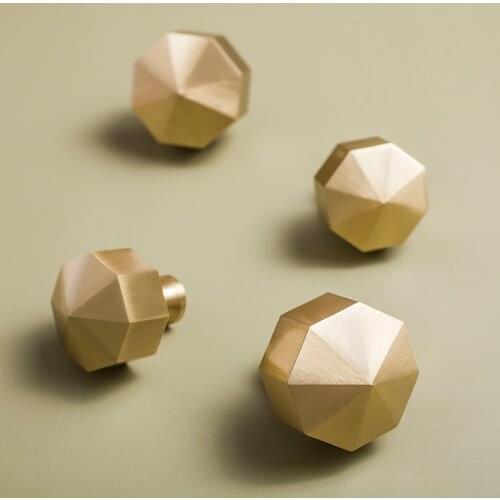 TONA European Style Solid Brass Handle Golden Modern Minimalist Cupboard Door Bathroom Drawer Shoe Cupboard Pure Copper Handle