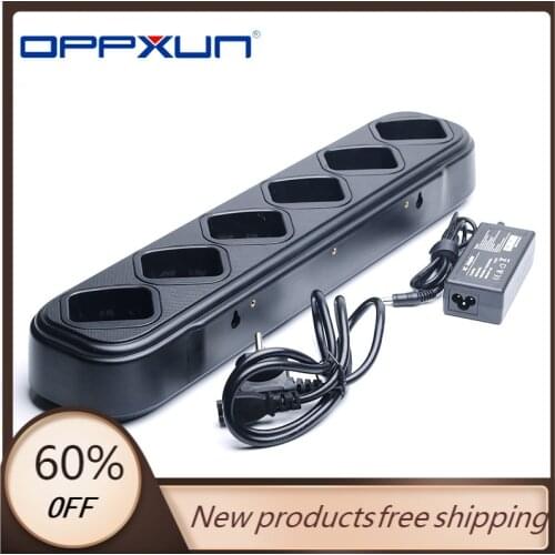 OPPXUN Multiplex Charger 6-Way Walkie Talkies for Motorola GP3688 GP3188 EP450 PR400 CP140 CP150 CP160 CP180 CP200 CP250 Radios