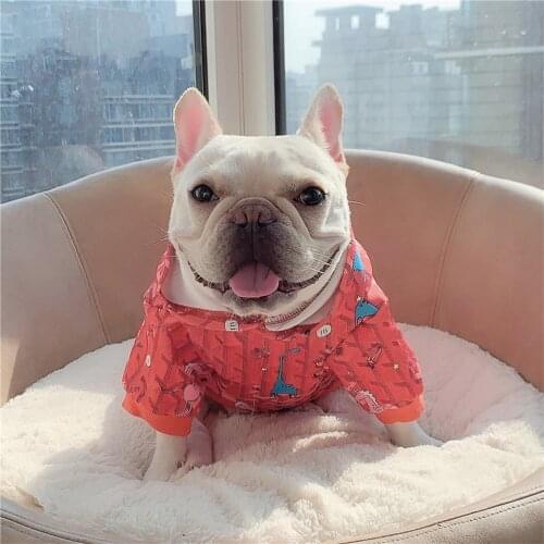 Autumn Winten Pomeranian Hoodies Cartoon Print Pug Jacket Dropshipping S-2XL PC1458