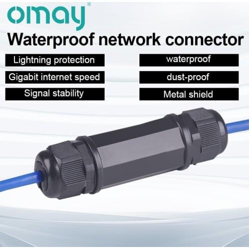 RJ45 waterproof Connector IP67 Ethernet Network Cable Connector Double Head Adapter Coupler Extension for Cat5 6 7 8P8C