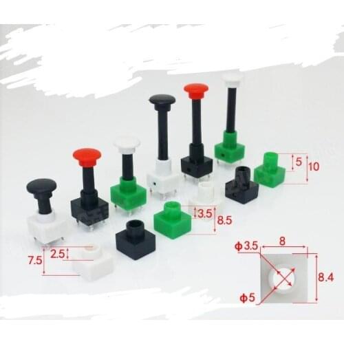 8 * 8 light touch switch sheath A43 size 6*6*2.5/3.5/5 Fitted with 6x6 pin touch switch key base protector