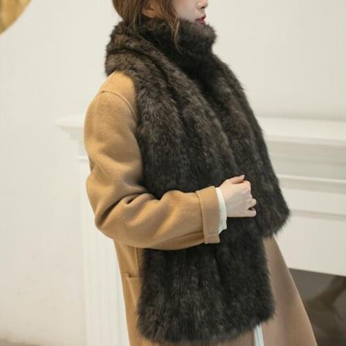 Besfilin real sable fur scarf martes zibellina mink hand woven shawl European and American womens neck to keep warm