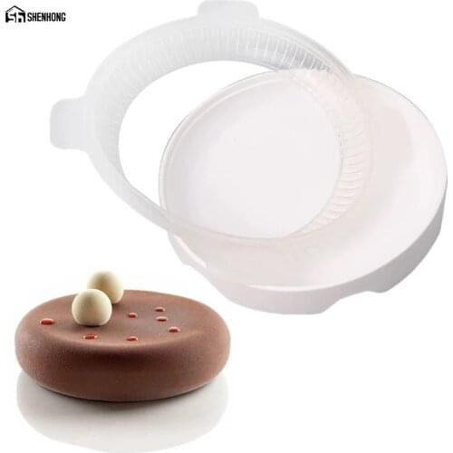 SHENHONG 3D Round Silicone Cake Mold For Mousses Ice Cream Chiffon Cakes Baking Pan Decorating Bakeware Tools Accessories