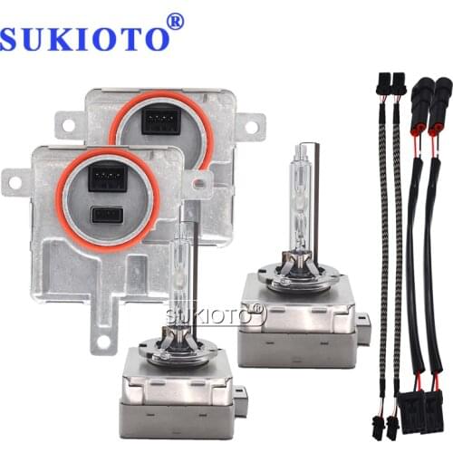 SUKIOTO OEM Quality 55W D1S Xenon HID Bulb Kit D1S D3S 6000K 4300K 8000K Car Headlight Ballast Replacement For Audi A3 A6 A8 Q3
