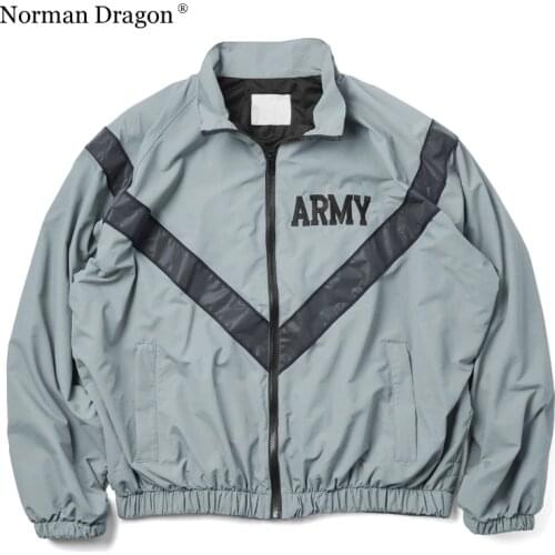 US ARMY IPFU Sport Jacket unisex PT Jacket outwear windbreaker hip hop street wear over size