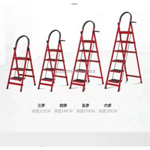 Indoor Reinforced Herringbone Ladder Folding Attic Ladder Climbing Ladder Climbing Ladder Anti-skid Thickened Multi-function Ped