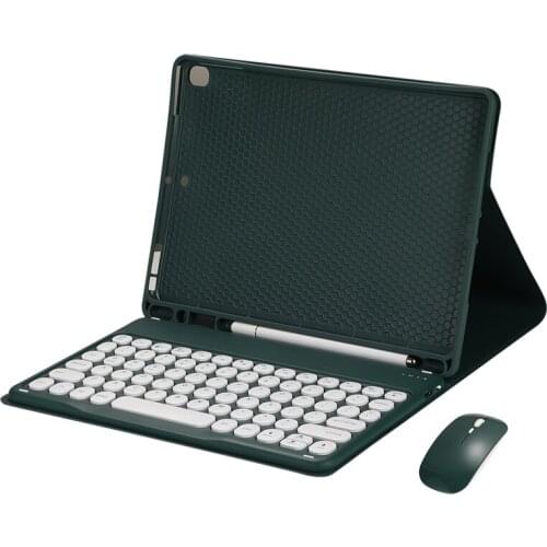 Protective Case for iPad Air 4 10.9 Inch 2020 Tablet with Mouse Removable Wireless Bluetooth Keyboard Case