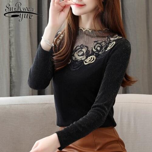 Casual New Arrival Long Sleeve Lace Blouse Women Tops and Blouse Blusas Mujer De Moda 2019 Autumn Elegant Tops 7828 50