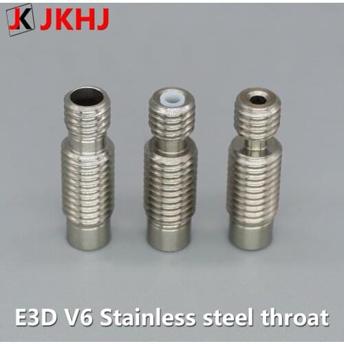 E3D V6 hot end Throat 3d printer parts Stainless Steel All metal PTFE tube extrusion head Throat For 1.75 mm Filament 5