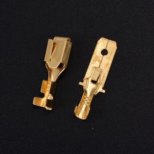 5Pcs/Set Kits Male Female cable terminal plug Motorcycle car Automotive Electrical wire Connector 6.3 mm